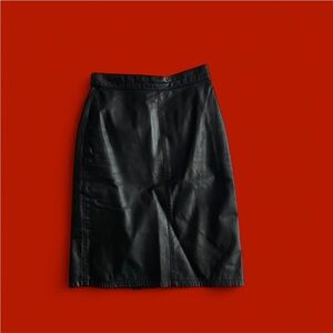 Vintage PELLE New York Leather Skirt (sz 5/6)